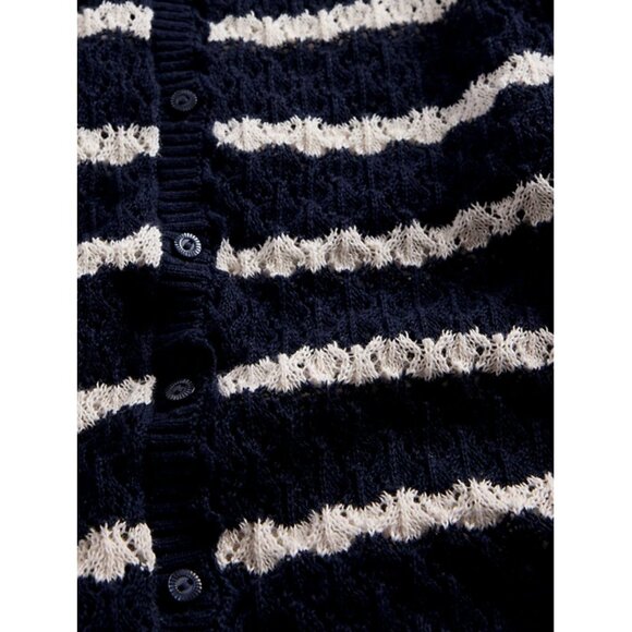 Doen x Gap Linen-Blend Pointelle Cardigan size Small - Picture 3 of 7